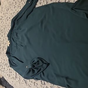 Green dress with slits